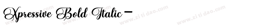 Xpressive Bold Italic字体转换